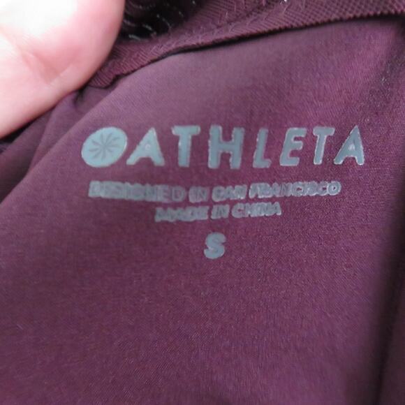 Athleta Womens Sz S Burgundy Initiative Short Dress Sleeveless High Neck - Picture 4 of 4